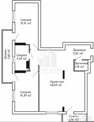 Продажа 3-комнатной квартиры 88 м², 5/6 этаж