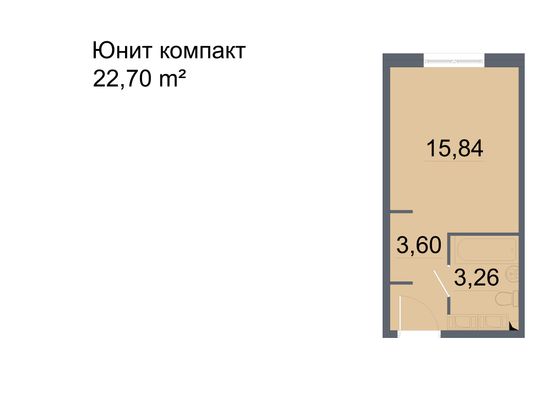 Продажа квартиры-студии 22,7 м², 20/24 этаж