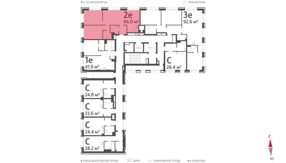 Продажа 2-комнатной квартиры 66 м², 3/52 этаж