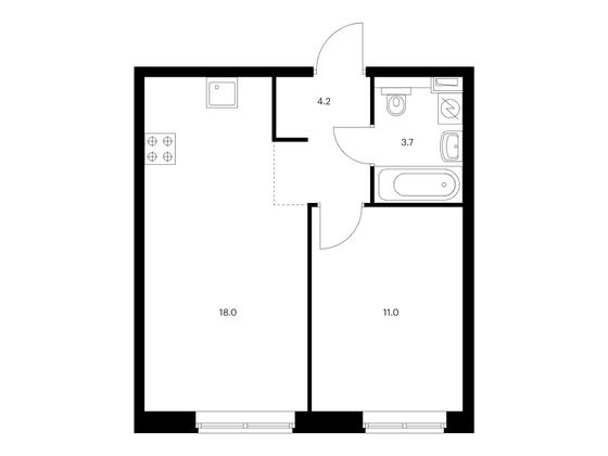 Продажа 1-комнатной квартиры 36,9 м², 12/32 этаж