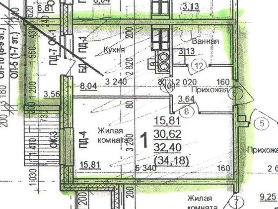 Продажа 1-комнатной квартиры 37 м², 1/11 этаж