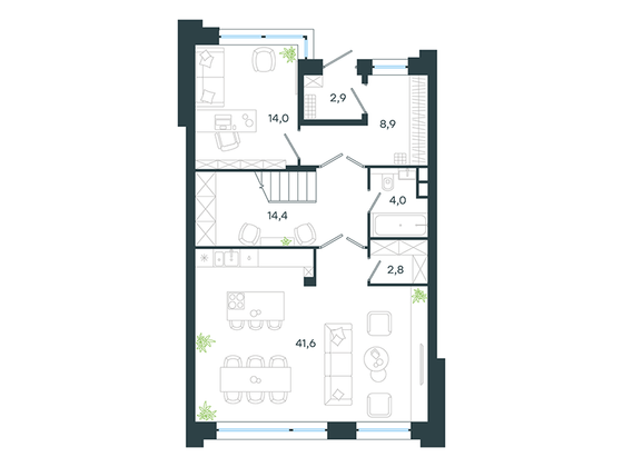 Продажа многокомнатной квартиры 163,3 м², 1/1 этаж