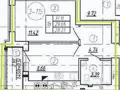 Продажа 1-комнатной квартиры 32 м², 3/10 этаж