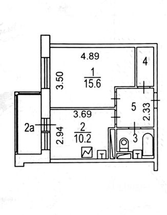 Продажа 1-комнатной квартиры 38,3 м², 20/23 этаж