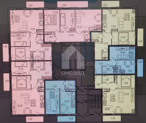 Продажа 2-комнатной квартиры 66,8 м², 3/16 этаж