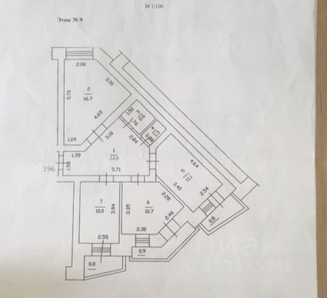 Продажа 3-комнатной квартиры 66 м², 9/10 этаж