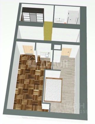 Продажа 1-комнатной квартиры 48,9 м², 3/9 этаж