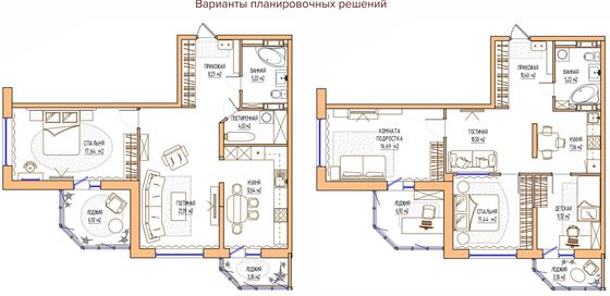 Продажа 2-комнатной квартиры 69,7 м², 8/17 этаж