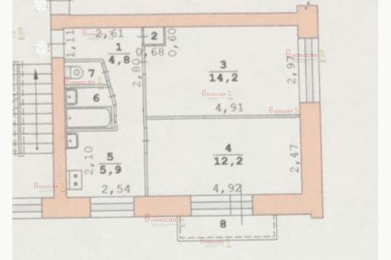 Аренда 2-комнатной квартиры 40 м², 4/5 этаж