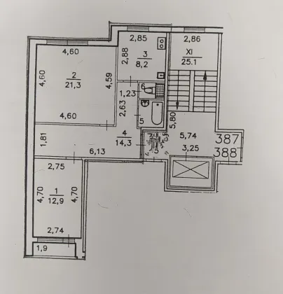 Продажа 2-комнатной квартиры 60,3 м², 9/10 этаж