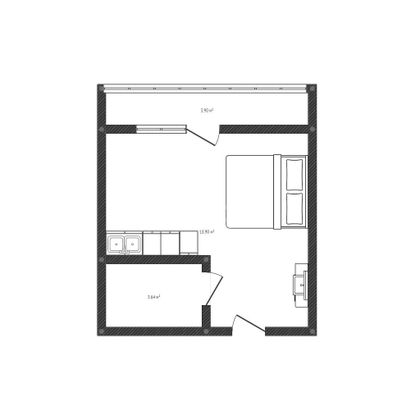 Продажа квартиры-студии 26,2 м², 5/5 этаж