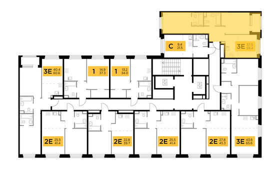 Продажа 3-комнатной квартиры 59,4 м², 11/23 этаж