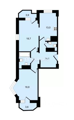 Продажа 2-комнатной квартиры 77,7 м², 14/27 этаж