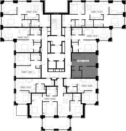 Продажа 1-комнатной квартиры 38,9 м², 6/15 этаж