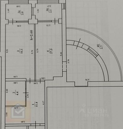 Продажа 2-комнатной квартиры 70 м², 4/6 этаж