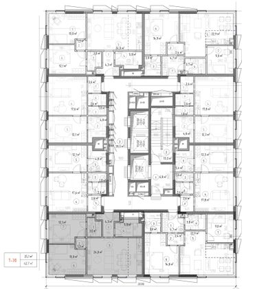 Продажа 2-комнатной квартиры 61,5 м², 5/30 этаж