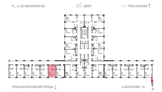 Продажа квартиры-студии 22,8 м², 3/30 этаж