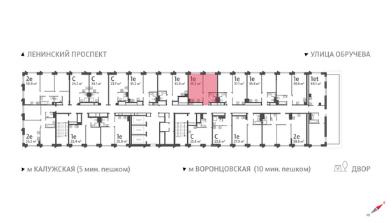 Продажа 1-комнатной квартиры 35,5 м², 18/58 этаж