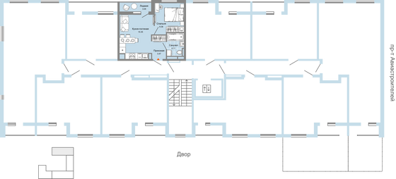 Продажа 2-комнатной квартиры 34 м², 2/9 этаж