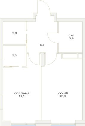 Продажа 1-комнатной квартиры 41,2 м², 14/23 этаж