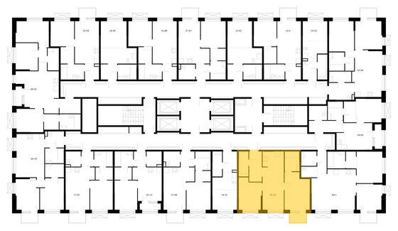 Продажа 2-комнатной квартиры 52,3 м², 24/24 этаж