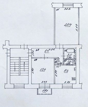 Продажа 2-комнатной квартиры 57 м², 2/4 этаж