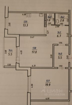 Продажа 2-комнатной квартиры 69,6 м², 5/10 этаж