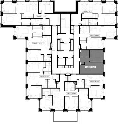 Продажа 1-комнатной квартиры 39,6 м², 8/15 этаж