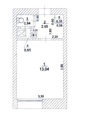 Продажа 1-комнатной квартиры 18 м², 4/5 этаж