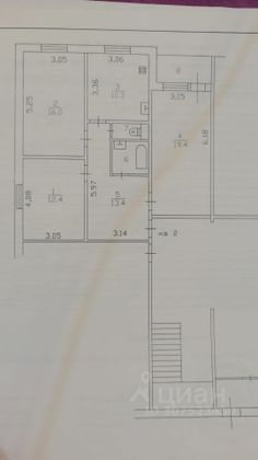 Продажа 3-комнатной квартиры 76 м², 1/2 этаж