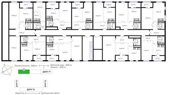 Продажа 1-комнатной квартиры 49,5 м², 8/9 этаж