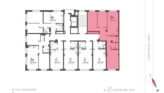 81,5 м², 3-комн. квартира, 3/8 этаж