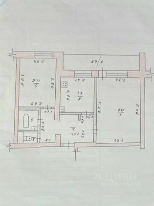 Продажа квартиры со свободной планировкой 47 м², 1/9 этаж