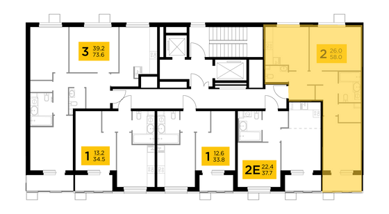 Продажа 2-комнатной квартиры 58 м², 11/11 этаж