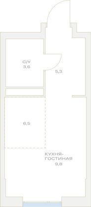 Продажа квартиры-студии 24,6 м², 10/23 этаж