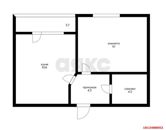 Продажа 1-комнатной квартиры 27,8 м², 9/19 этаж