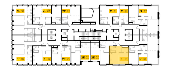 Продажа 1-комнатной квартиры 40,7 м², 13/35 этаж