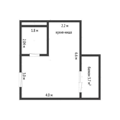 Продажа квартиры-студии 21,5 м², 6/7 этаж