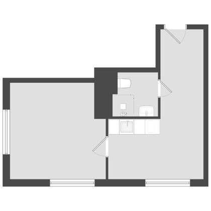 30,4 м², 1-комн. квартира, 13/16 этаж