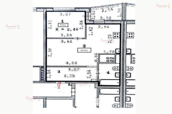 Продажа 1-комнатной квартиры 40 м², 12/17 этаж