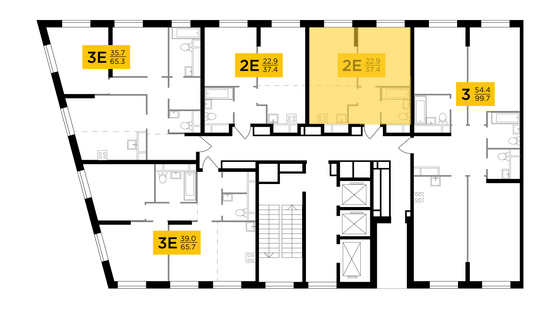 Продажа 2-комнатной квартиры 37,4 м², 11/30 этаж