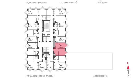 Продажа 1-комнатной квартиры 39 м², 27/30 этаж