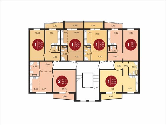 Продажа 1-комнатной квартиры 35,8 м², 7/11 этаж