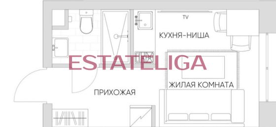 Продажа квартиры-студии 18 м², 6/21 этаж