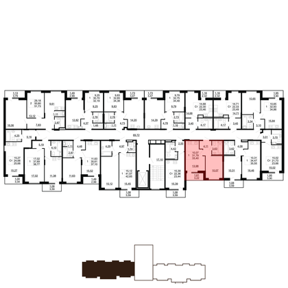 Продажа 1-комнатной квартиры 33,4 м², 2/11 этаж