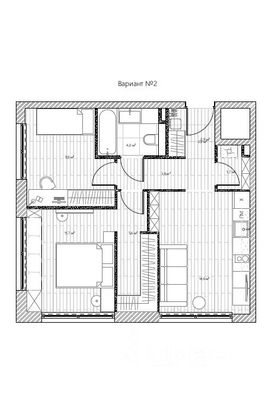 Продажа 2-комнатной квартиры 54 м², 12/33 этаж