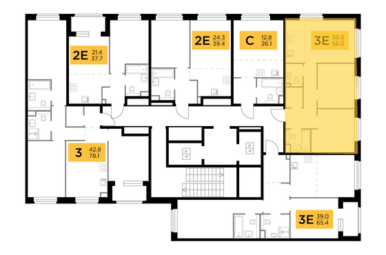 Продажа 3-комнатной квартиры 56 м², 10/23 этаж