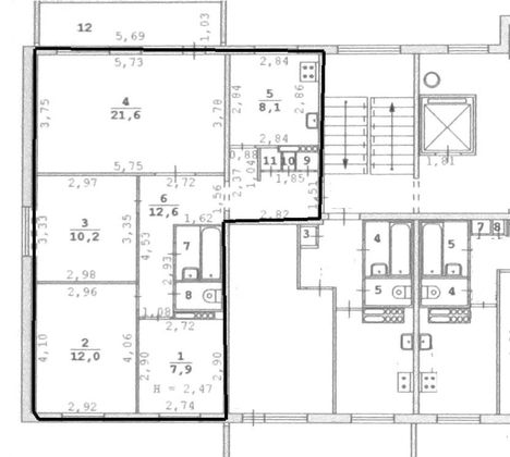 Продажа 4-комнатной квартиры 77,3 м², 5/9 этаж