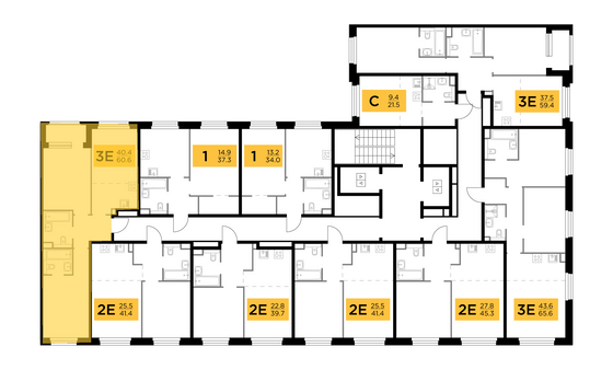 Продажа 3-комнатной квартиры 60,6 м², 19/23 этаж