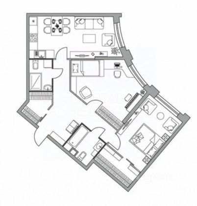 Продажа 3-комнатной квартиры 84 м², 21/39 этаж